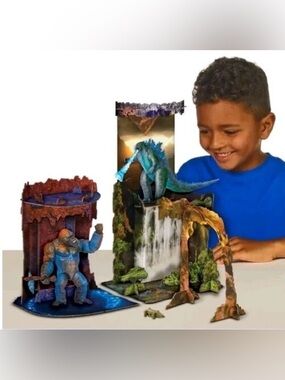 Godzilla vs Kong Hollow Earth Diorama Set Playmates 6" Exclusive Figures